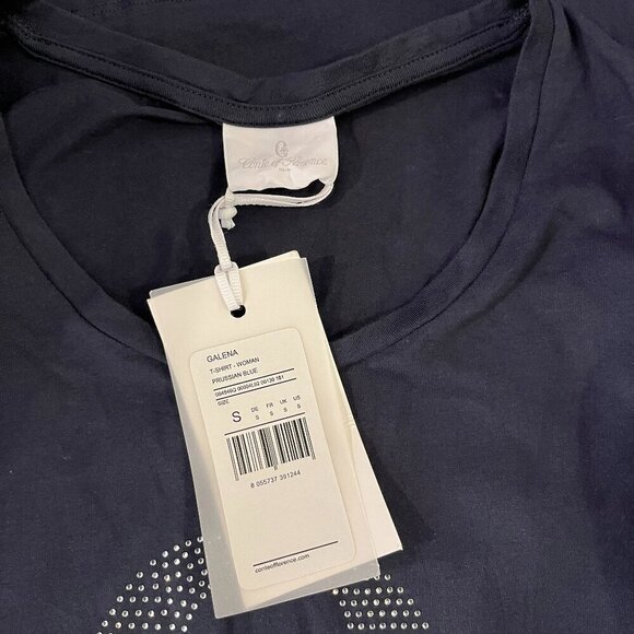 CONTE OF FLORENCE Women's Blue Galena T-shirt - Size Small - NWT - Picture 5 of 5